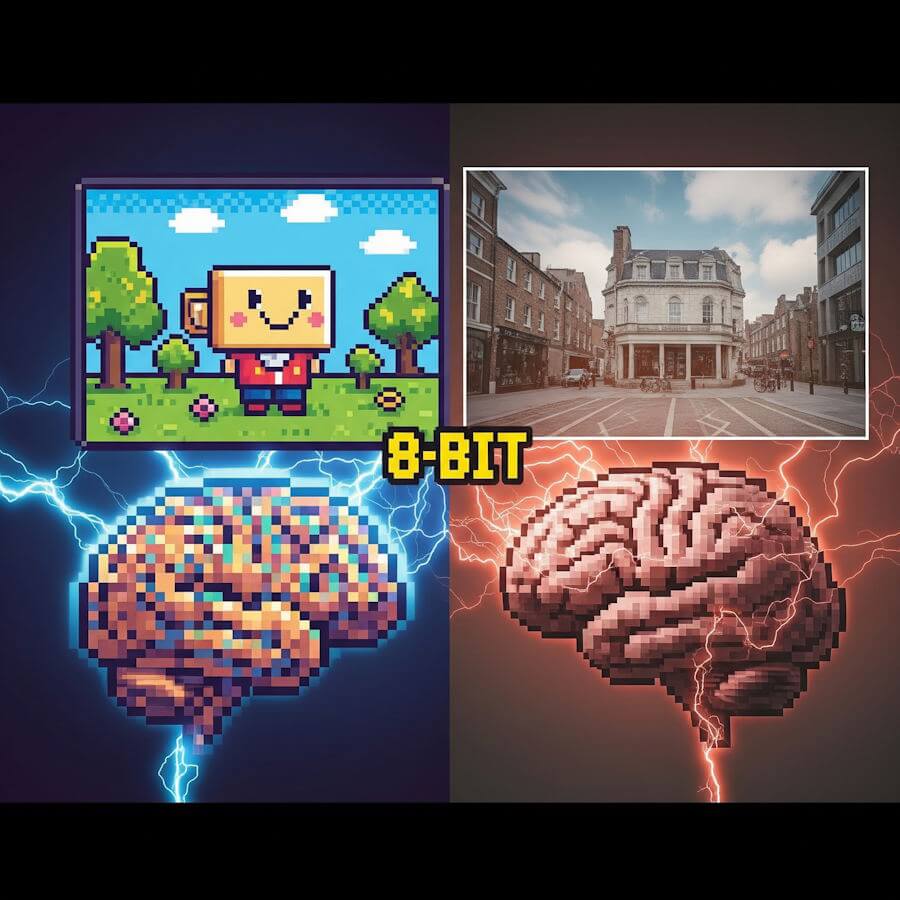 Why Your Brain Prefers 8-bit Over Photorealism